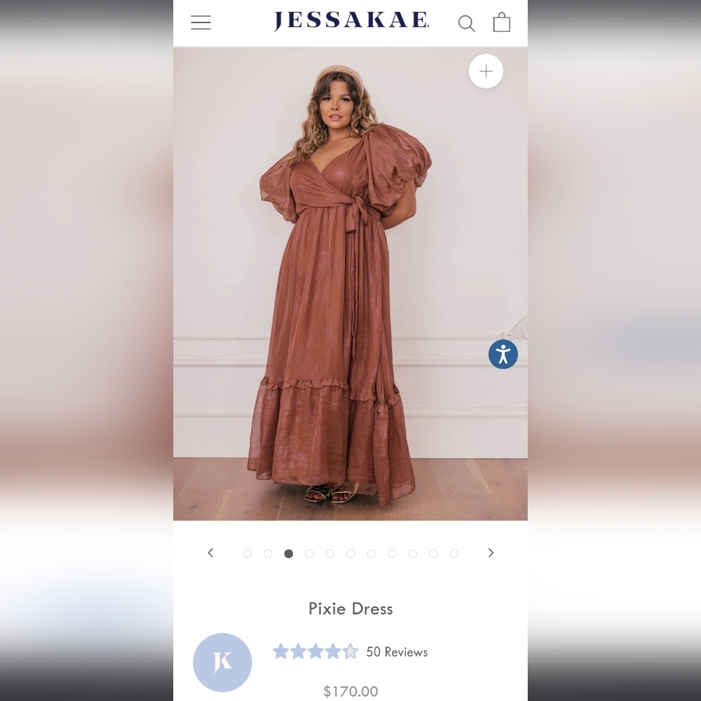 JessaKae Pixie Dress 1X in Bronze